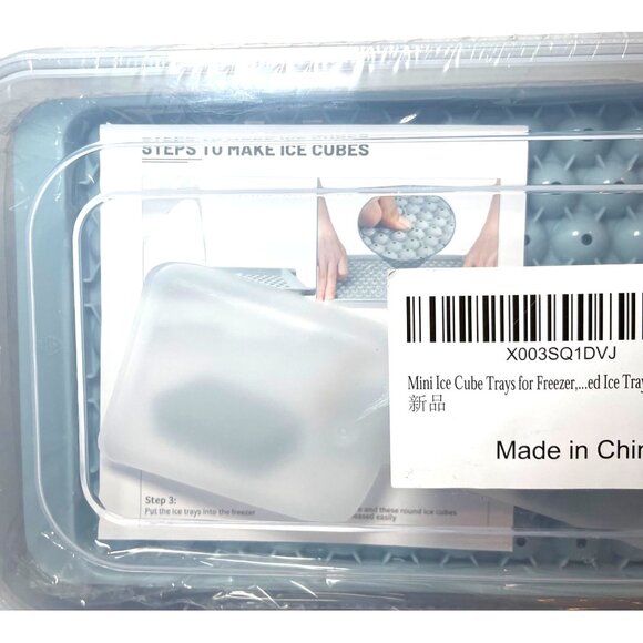 Mini Ice Cube Trays 4 Layers For Freezer With Lid & Scoop Easy Release BPA Free - Picture 9 of 12
